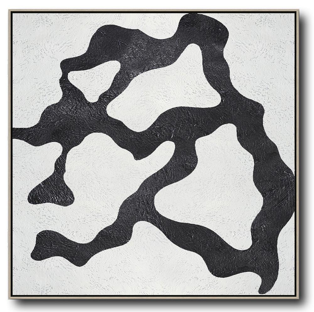 Minimal Black and White Painting #MN110A